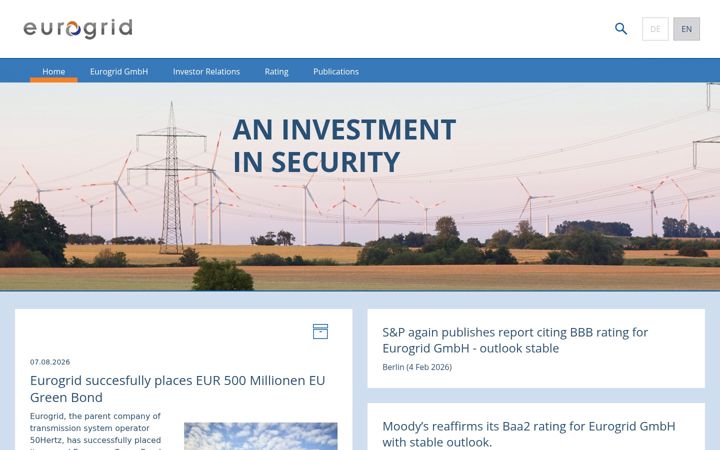 Screenshot of eurogrid.com