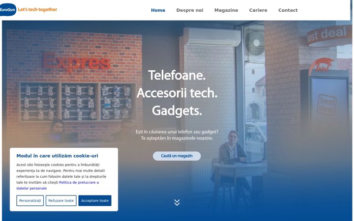 Screenshot ta' eurogsm.ro