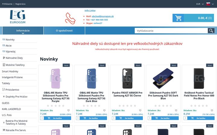 Screenshot von eurogsm.sk