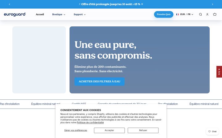 Screenshot of euroguardfiltre.fr