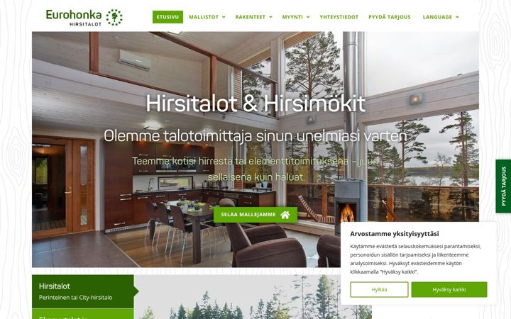 Screenshot ta' eurohonka.fi