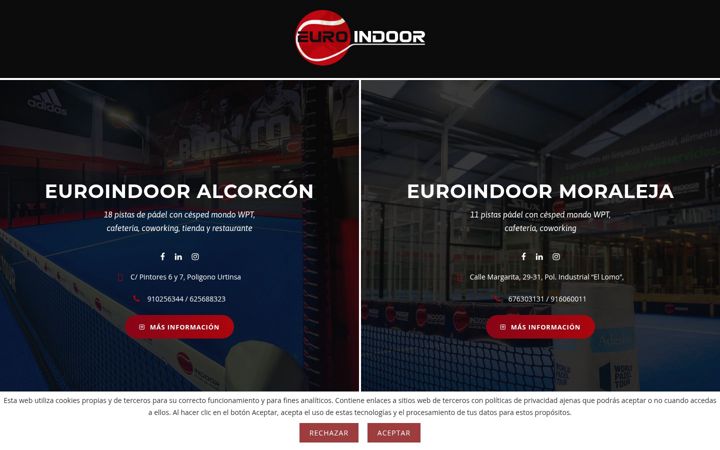 Screenshot ta' euroindoorpadel.es