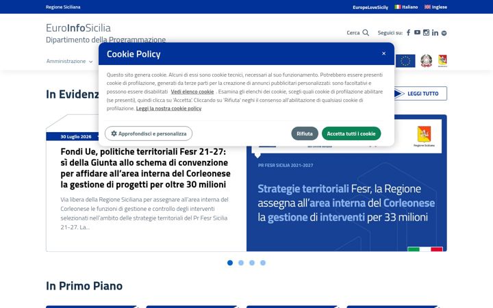 Screenshot of euroinfosicilia.it