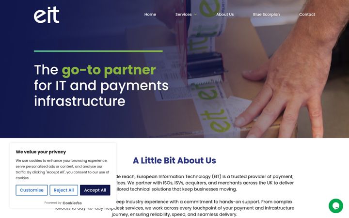 Captura de ecrã de euroit.co.uk