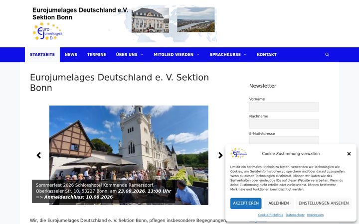 Kuvakaappaus sivustosta eurojumelages-bonn.de