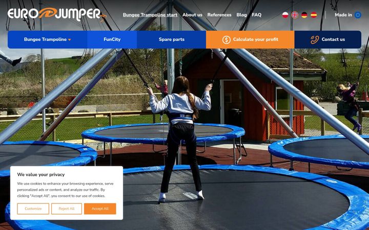 Screenshot of eurojumper.eu