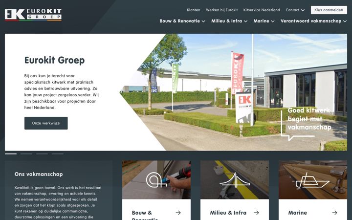 Screenshot von eurokit.nl