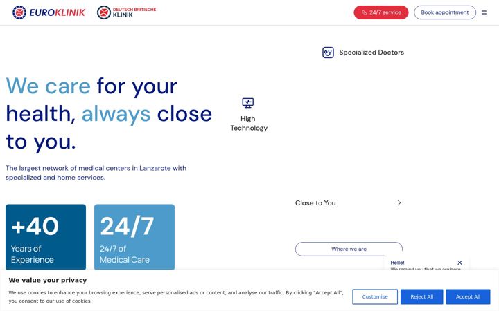 Screenshot ta' euroklinik.es
