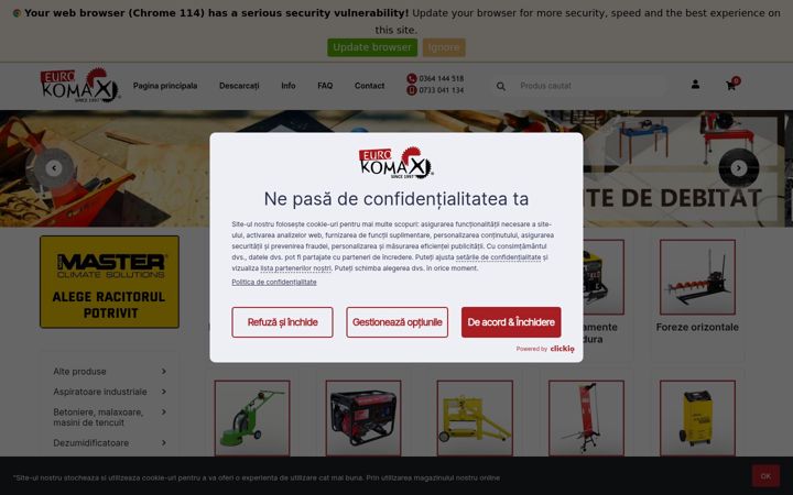 Screenshot ta' eurokomax.ro