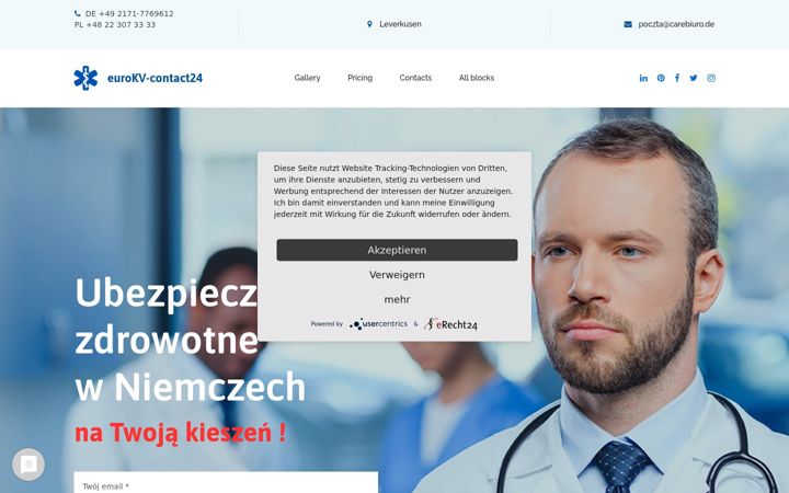Screenshot of eurokv-contact24.de