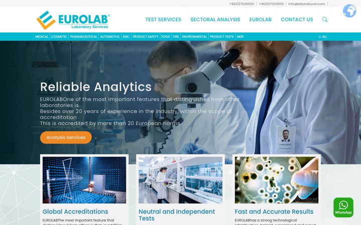Screenshot of eurolab.net