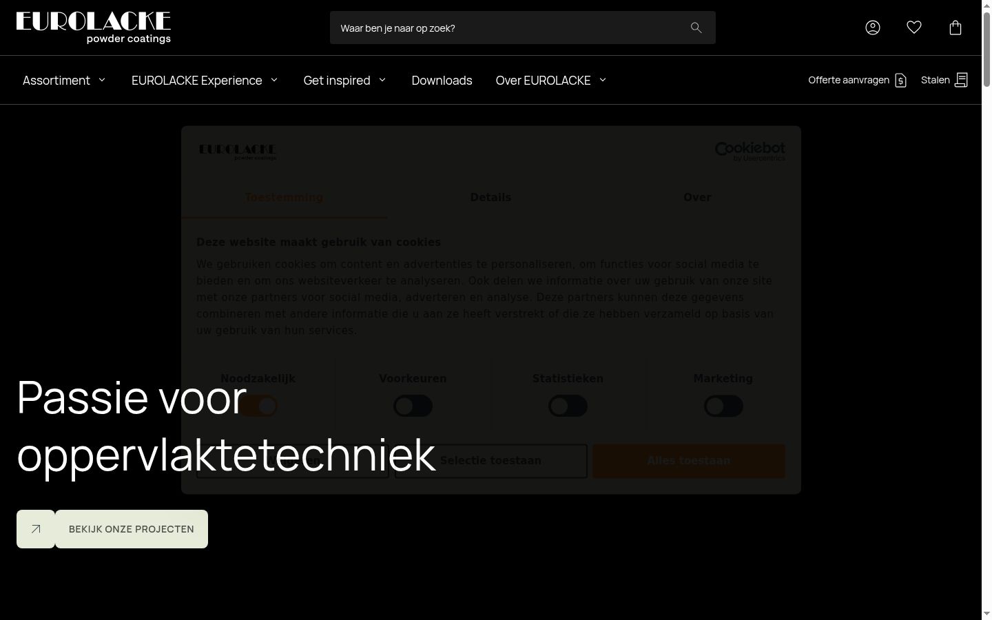 Screenshot des Einwilligungsbanners vor jeglicher Interaktion