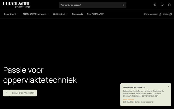 Screenshot of eurolacke.com