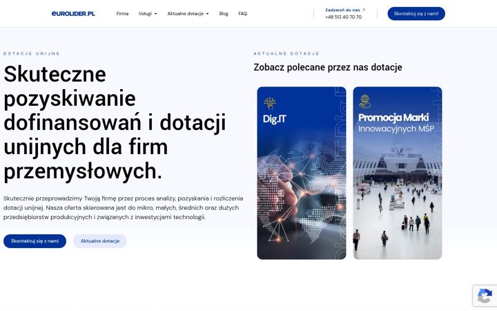 Screenshot von eurolider.pl