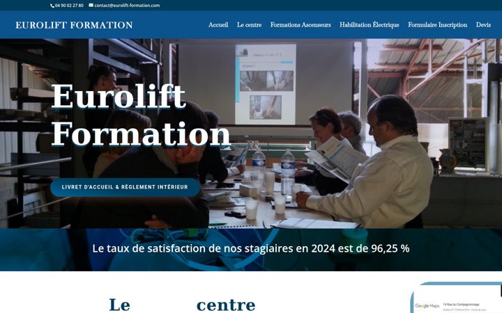 Screenshot of eurolift-formation.com