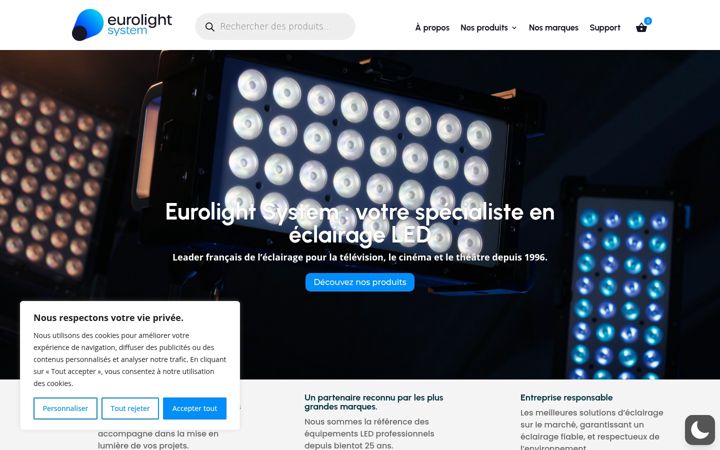 Screenshot of eurolight-system.com