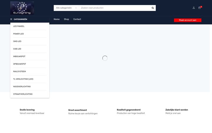 Screenshot stránky eurolighting.nl