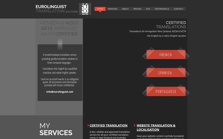 Zrzut ekranu eurolinguist.net