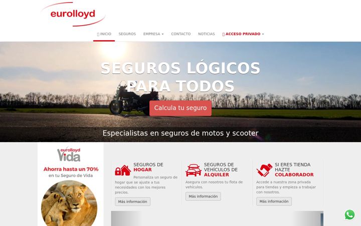 Screenshot ta' eurolloyd.es