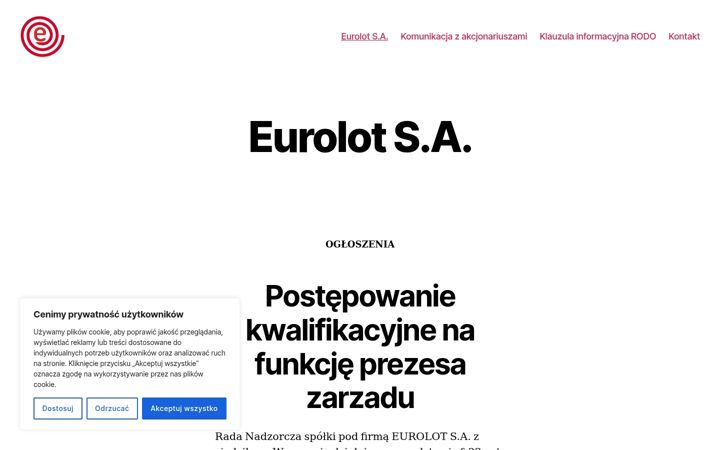 Screenshot of eurolot.waw.pl