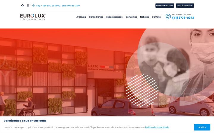 Screenshot van eurolux.med.br