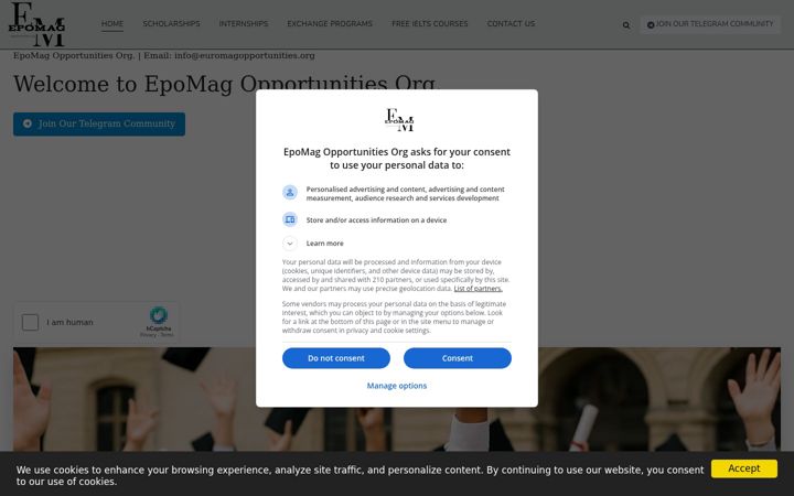 Screenshot of euromagopportunities.org