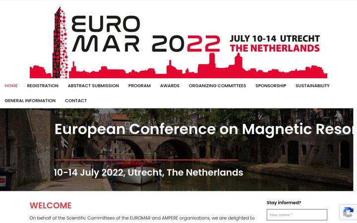 Screenshot of euromar2022.org