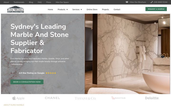 Screenshot di euromarble.com.au