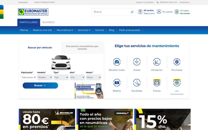 Screenshot of euromaster-neumaticos.es