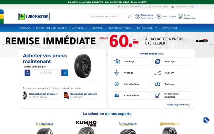 Screenshot ta' euromaster.ch