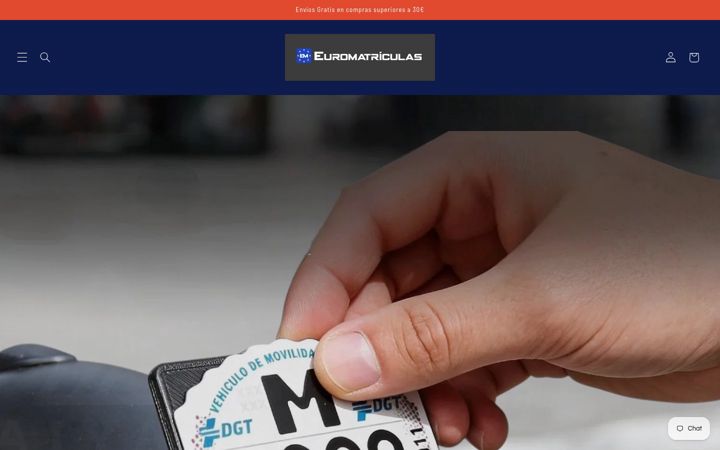Screenshot of euromatriculas.com