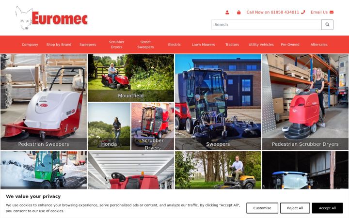 Screenshot of euromec.co.uk
