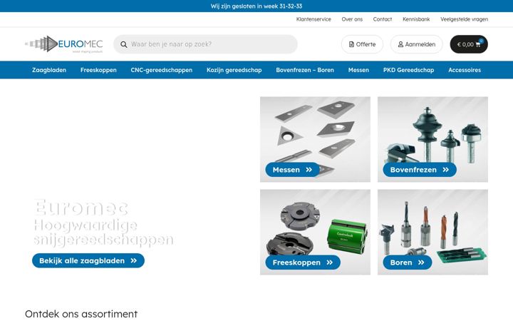 Screenshot stránky euromec.nl