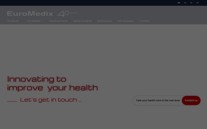 Screenshot ta' euromedix.be