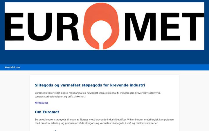 Screenshot of euromet.no