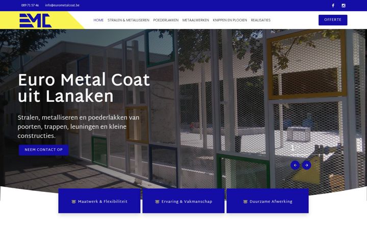 Screenshot ta' eurometalcoat.be