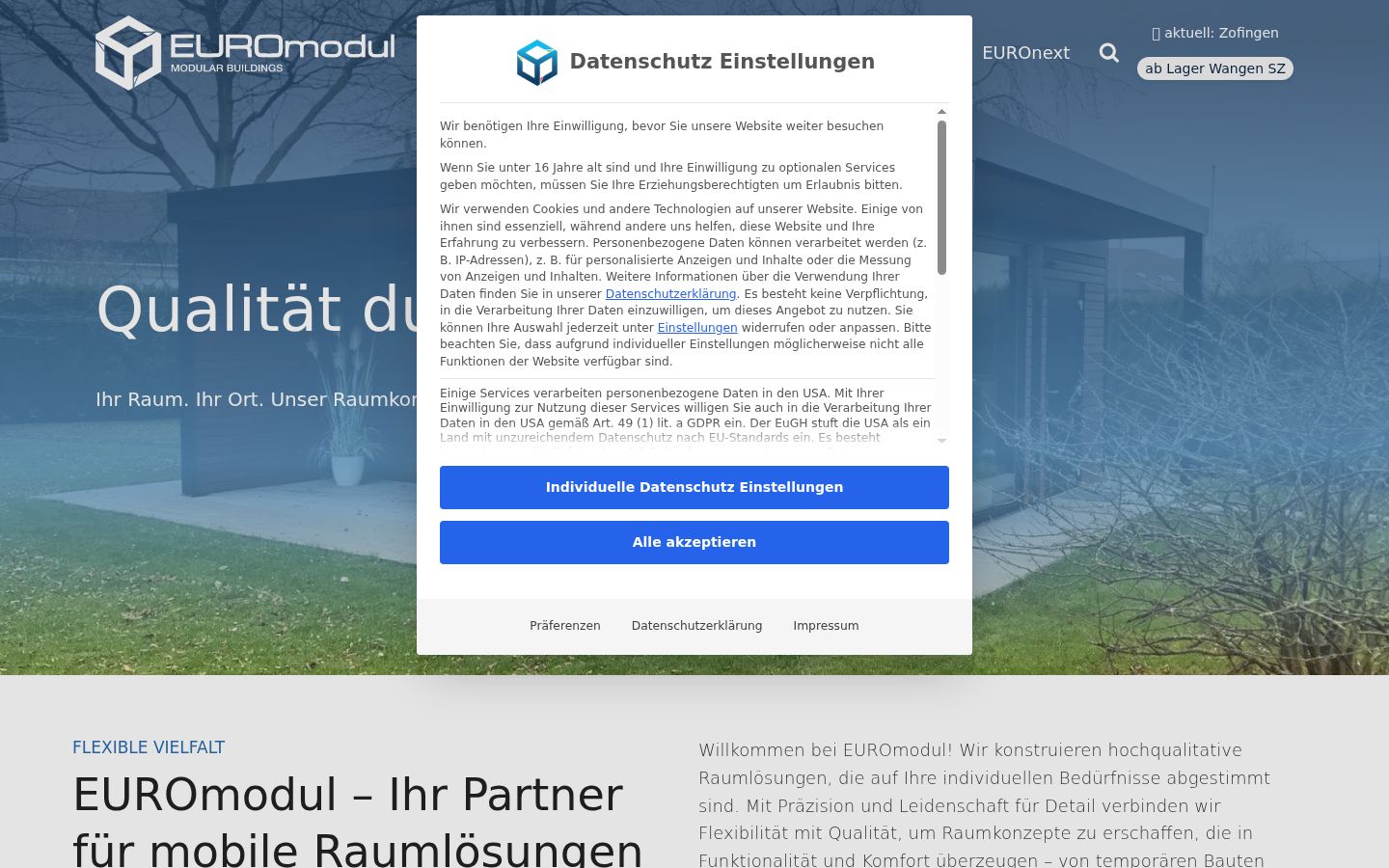 Screenshot tal-banner tal-kunsens muri qabel kwalunkwe interazzjoni