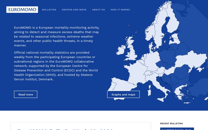 Screenshot of euromomo.eu