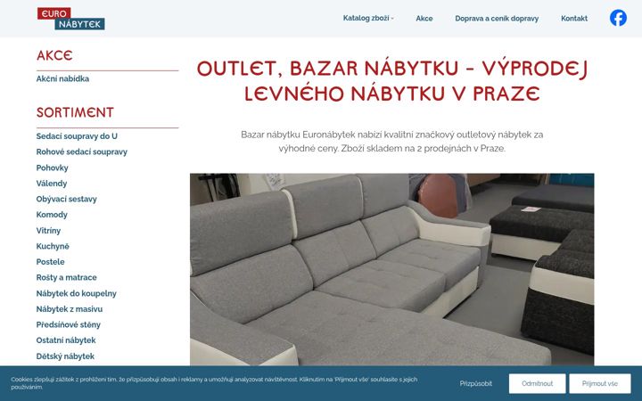 Kuvakaappaus sivustosta euronabytek.cz