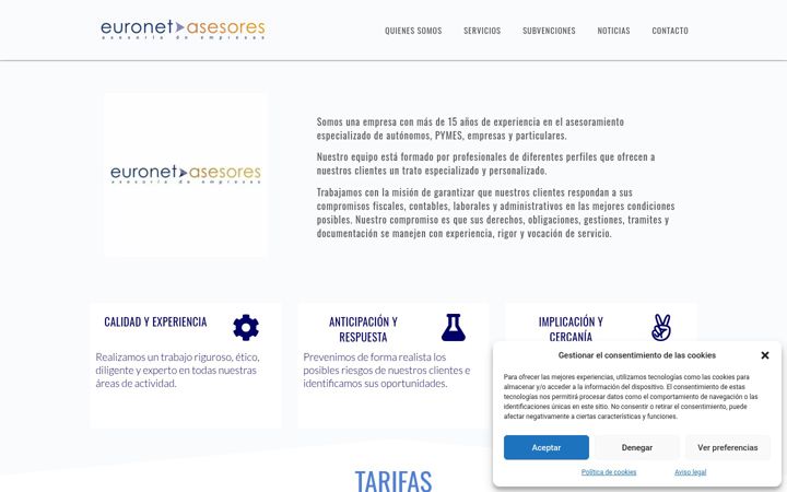Screenshot of euronetasesores.com
