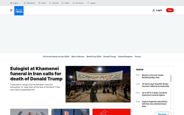 Screenshot of euronews.net