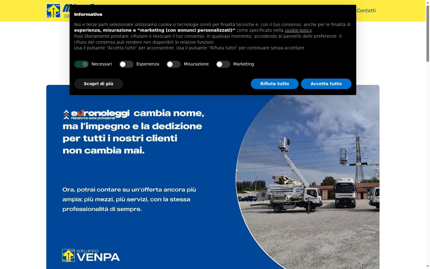 Captura de pantalla del banner de consentimiento mostrado antes de cualquier interacción