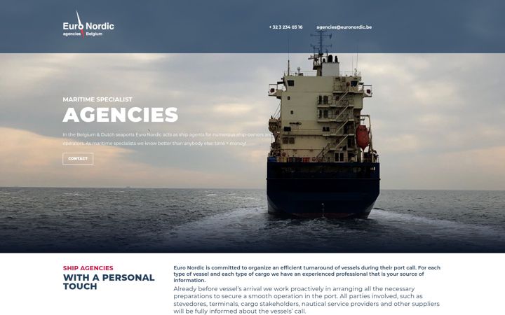 Screenshot ta' euronordic.be