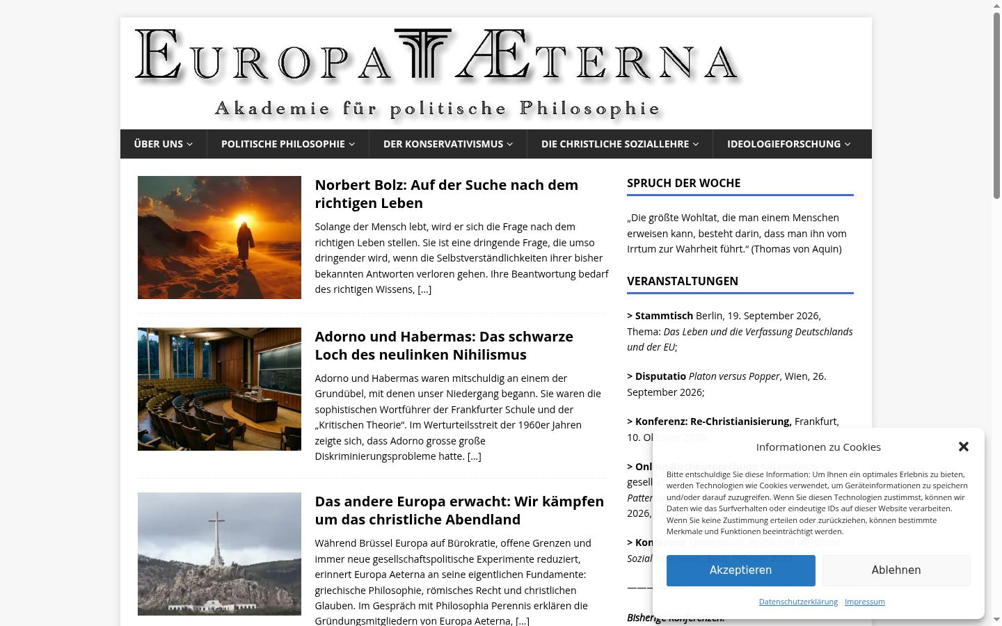 Screenshot del banner di consenso mostrato prima di qualsiasi interazione