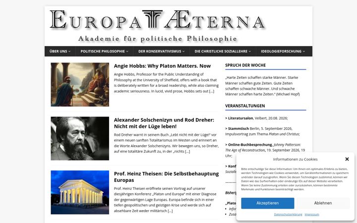 Screenshot of europa-aeterna.org