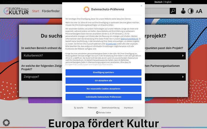 Captură de ecran a europa-foerdert-kultur.eu
