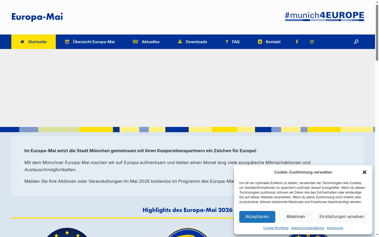 Sutikimo reklamjuostės, rodytos prieš bet kokią sąveiką, ekrano kopija