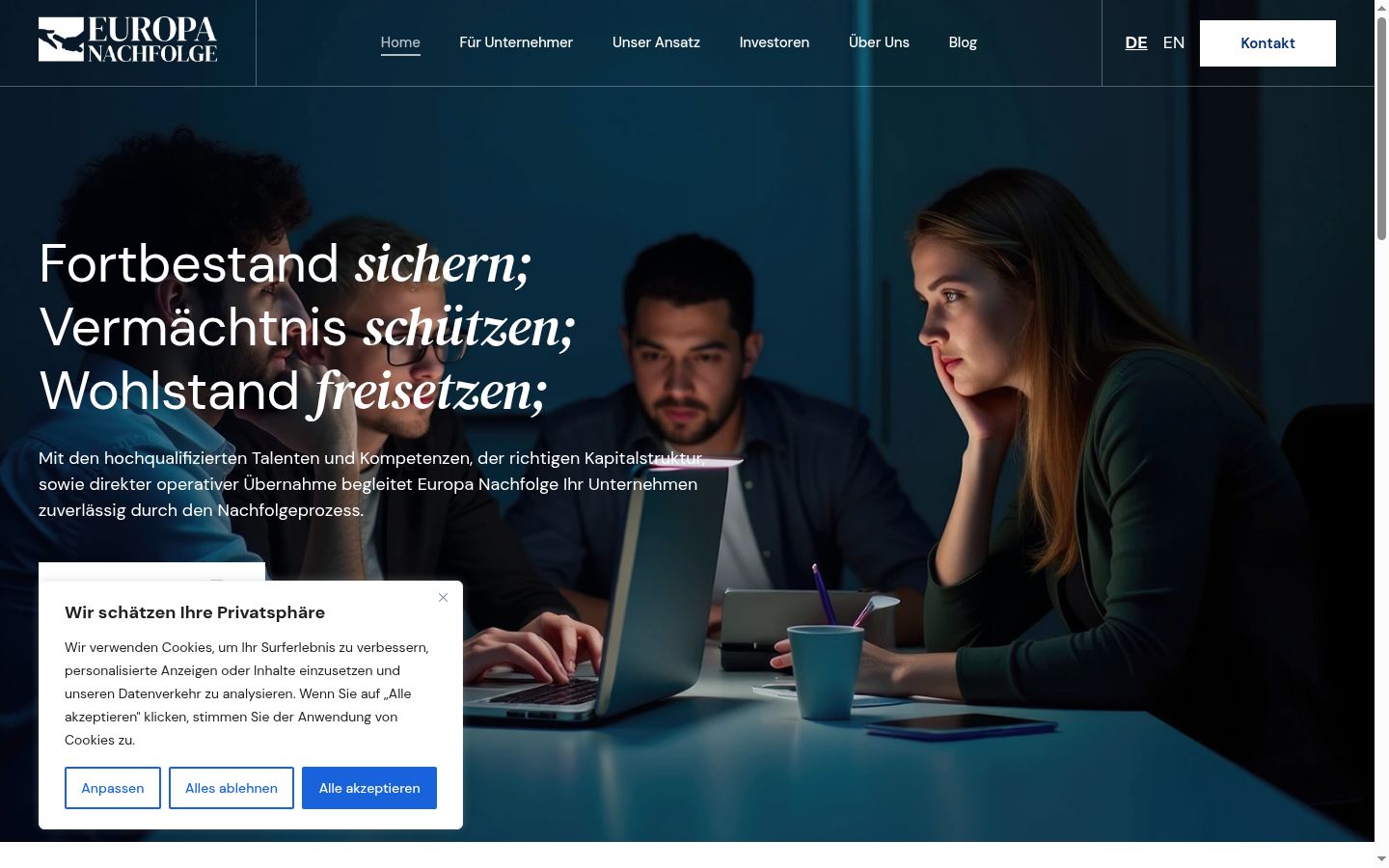 Capture d'écran de la bannière de consentement affichée avant toute interaction