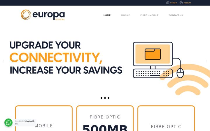 Screenshot ta' europa-network.es