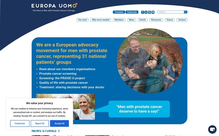 Screenshot of europa-uomo.org